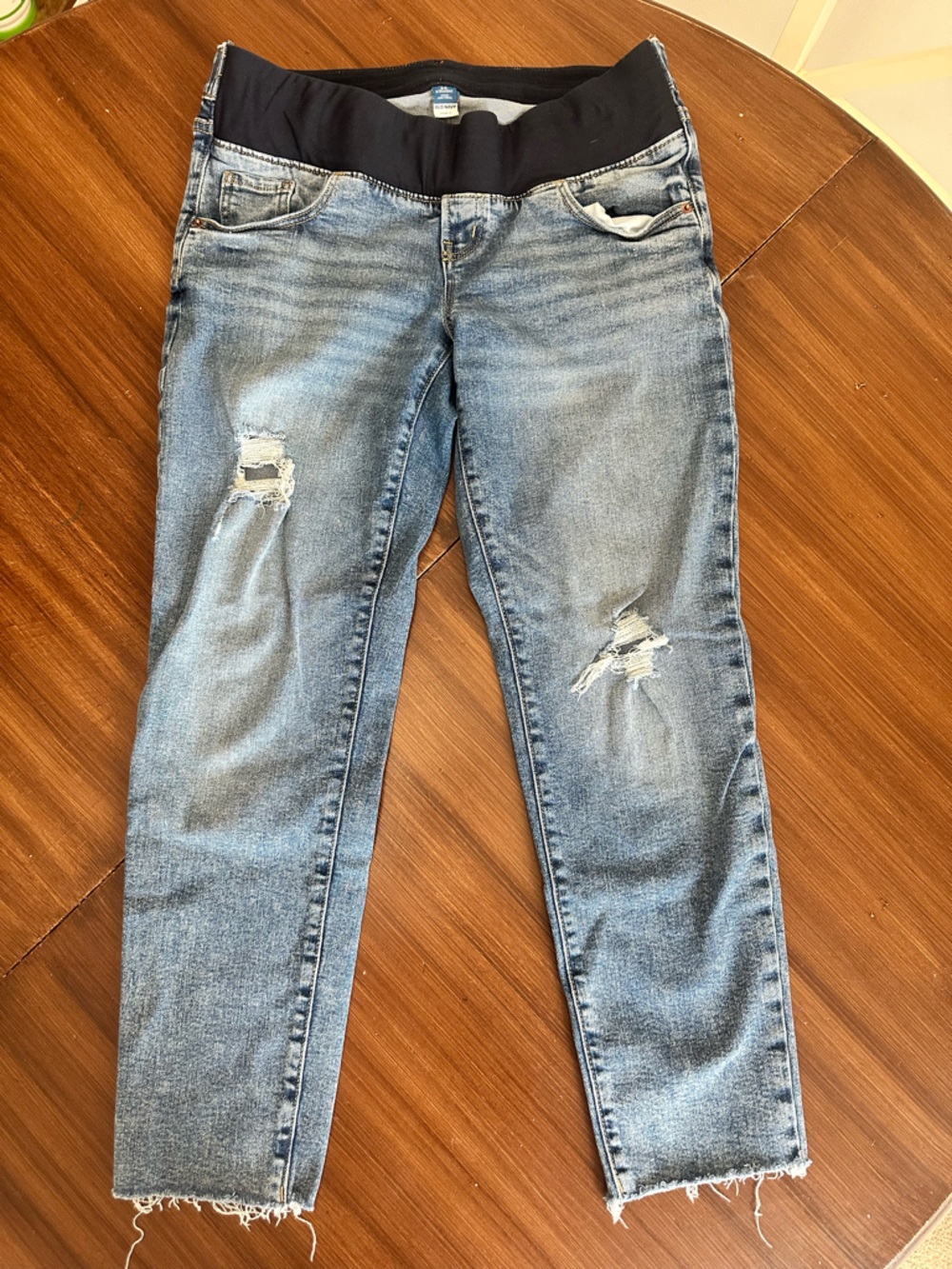 Maternity Old Navy O.G. Straight Leg Jeans Under Belly Stretch Waist